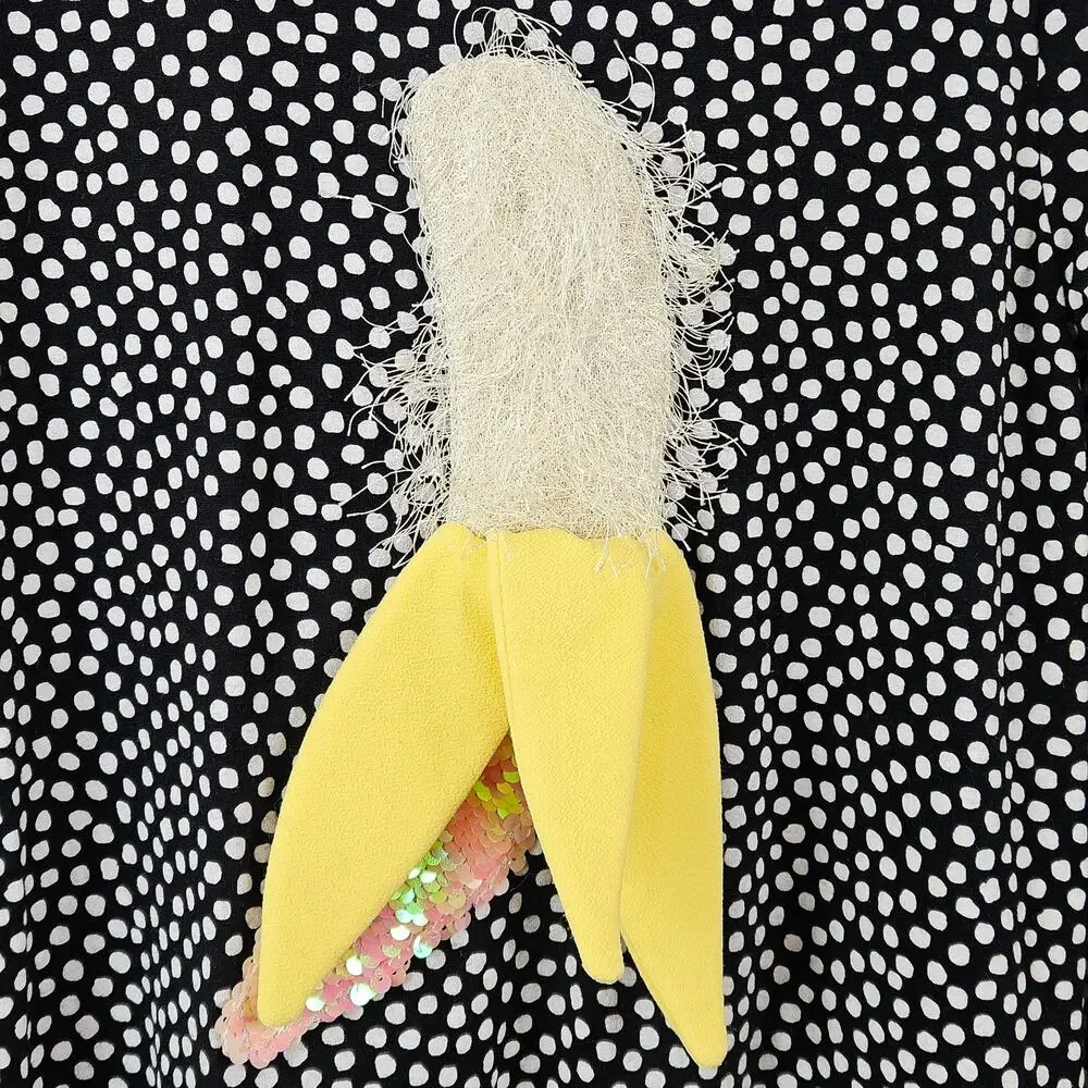 Bangbang Copenhagen Go Banana Black & White Dots Top & Pant Set | Girl's 10 / 11